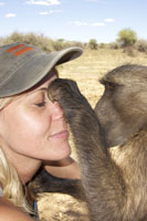 Colette with baboon